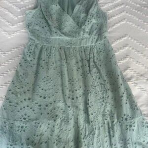 Mint Green Eyelet Dress
